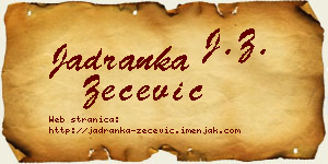 Jadranka Zečević vizit kartica